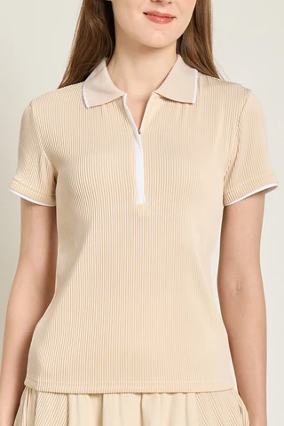 Ribbed Polo (CREAM)​ hover