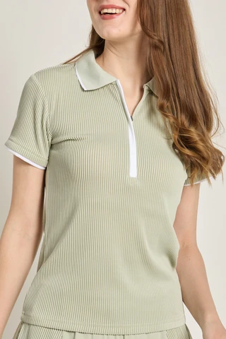 Ribbed Polo (GREEN)​ hover